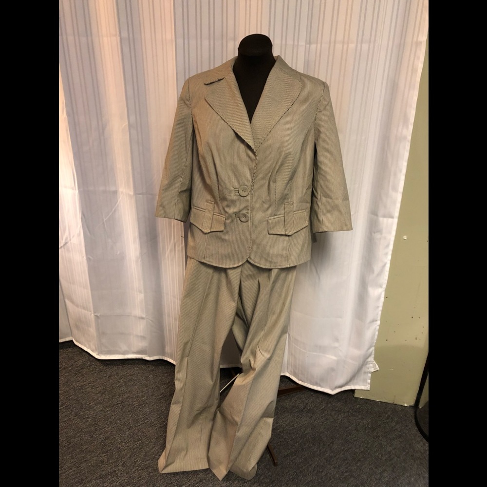 Pin stripe suit